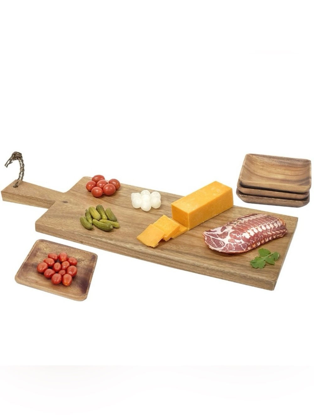 Woodard & Charles WD357 Large Paddle Board with 4 Square Serving Trays